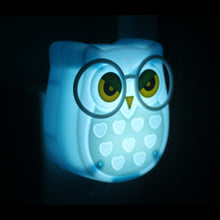 Load image into Gallery viewer, EU US Mini Cartoon Shape Night Led Lamp energy saving Light Children Gift for Kids baby Bedroom owl Mushroom Duck Night light