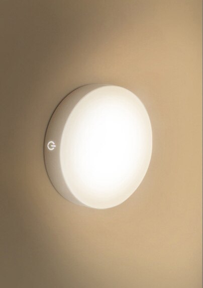LED Motion Sensor Night Light USB Charging Human Body Induction Round Night Lamp Bedroom Bedside Wardrobe Magnetic Children Lamp