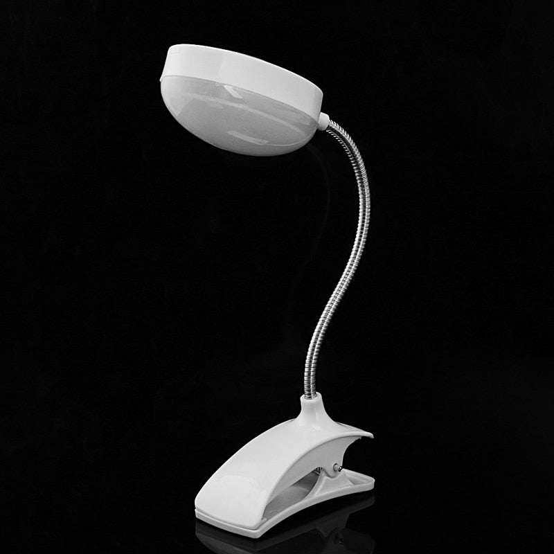 HNGCHOIGE Flexible Clip-on Table Lamp LED Clamp Reading Study Bed Laptop Desk Bright Light